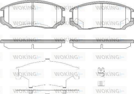 Woking P2573.32 - Brake Pad Set, disc brake car-mod.net