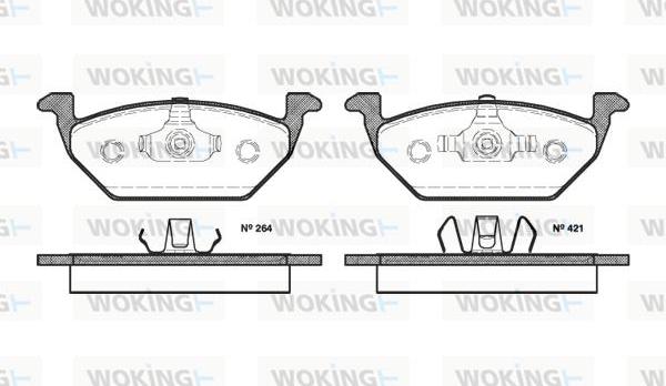 Woking P7333.20 - Brake Pad Set, disc brake car-mod.net
