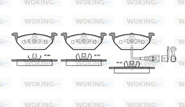 Woking P7333.21 - Brake Pad Set, disc brake car-mod.net
