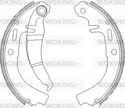 Woking Z4025.00 - Brake Shoe, Drum brakes car-mod.net