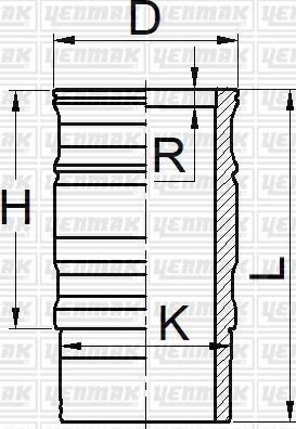 Yenmak 51-05922-000 - Cylinder Sleeve car-mod.net