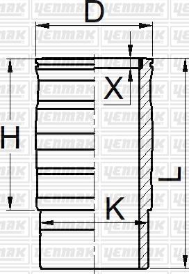 Yenmak 51-05977-000 - Cylinder Sleeve car-mod.net