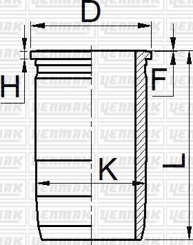 Yenmak 51-05674-000 - Cylinder Sleeve car-mod.net