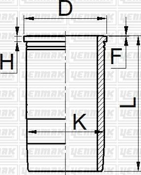 Yenmak 51-05616-000 - Cylinder Sleeve car-mod.net