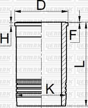 Yenmak 51-05273-000 - Cylinder Sleeve car-mod.net