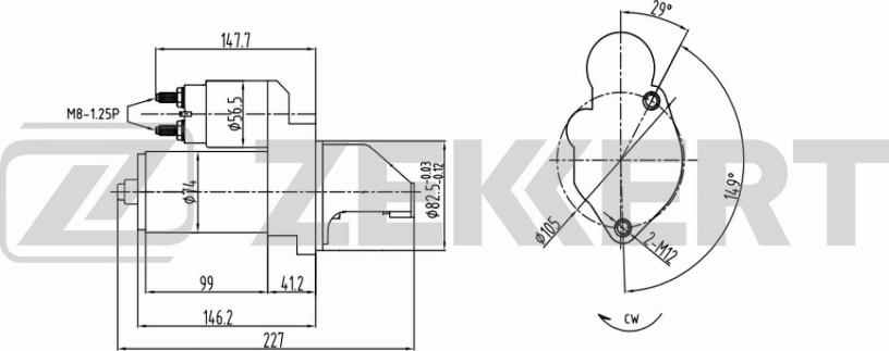 Zekkert AN-1002 - Starter car-mod.net