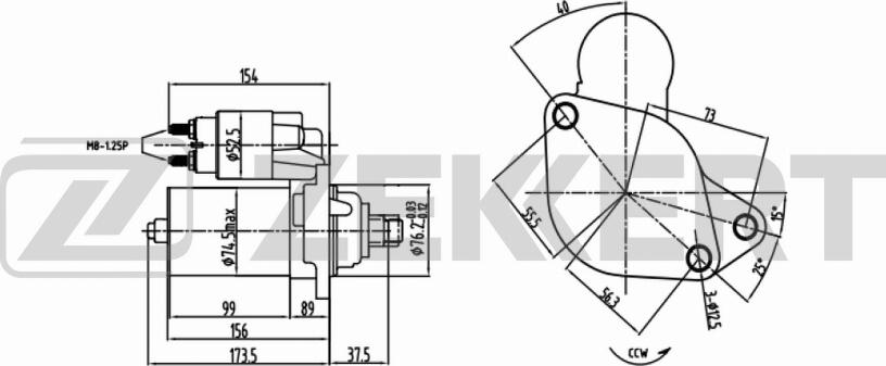Zekkert AN-1007 - Starter car-mod.net