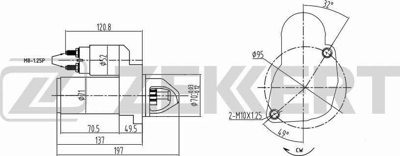 Zekkert AN-1028 - Starter car-mod.net