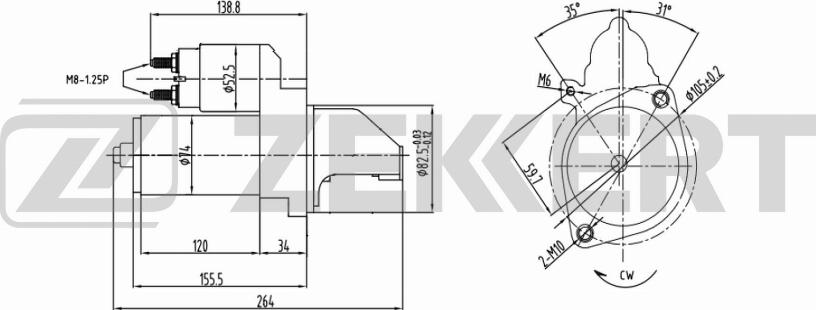 Zekkert AN-1022 - Starter car-mod.net