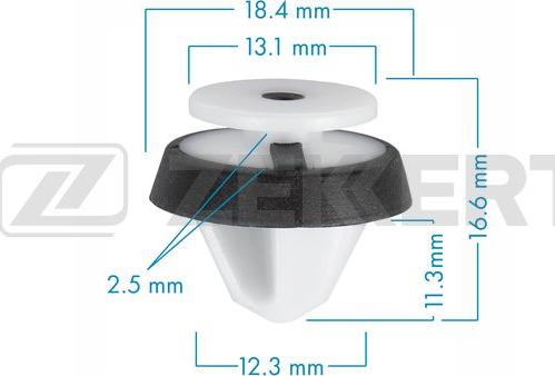 Zekkert BE-3563 - Clip, trim / protective strip car-mod.net