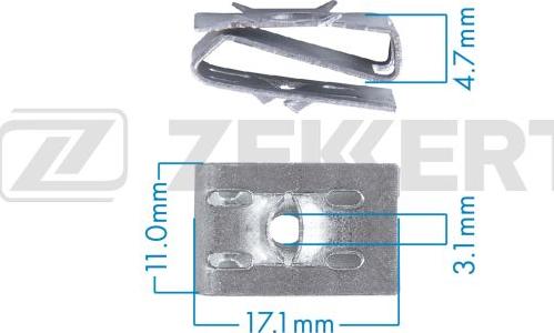 Zekkert BE-3658 - Clip, trim / protective strip car-mod.net