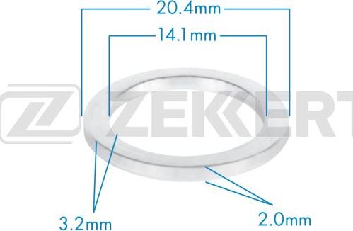 Zekkert BE-3666 - Seal Ring, oil drain plug car-mod.net