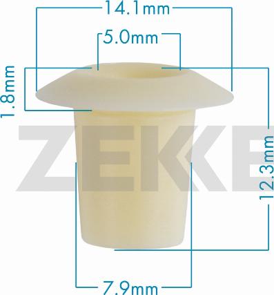 Zekkert BE-3824 - Clip, trim / protective strip car-mod.net