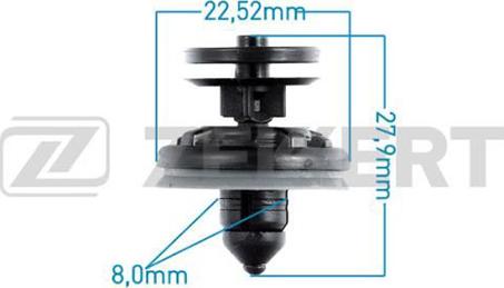 Zekkert BE-2489 - Clip, trim / protective strip car-mod.net