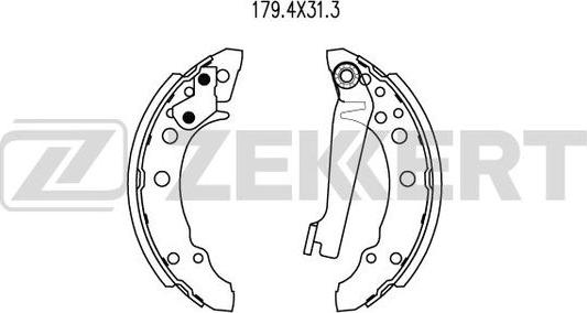 Zekkert BK-4471 - Drum Brake Shoe Set car-mod.net