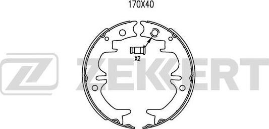 Zekkert BK-4044 - Drum Brake Shoe Set car-mod.net