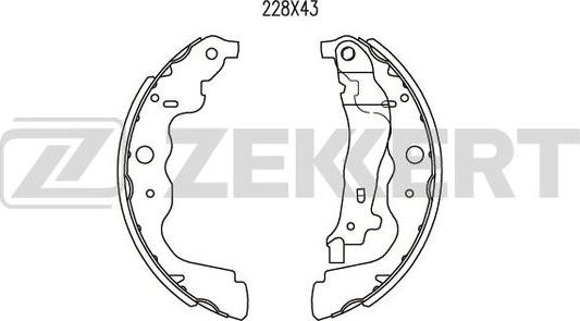 Zekkert BK-4054 - Drum Brake Shoe Set car-mod.net