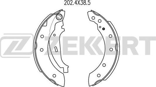 Zekkert BK-4058 - Drum Brake Shoe Set car-mod.net