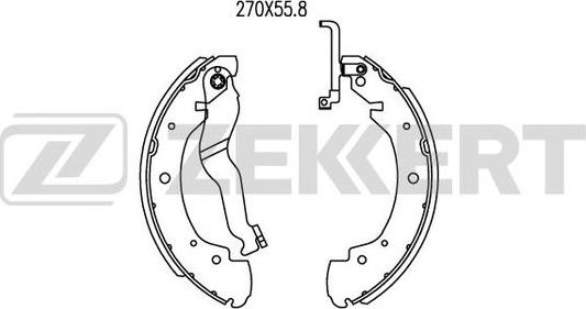 Zekkert BK-4052 - Drum Brake Shoe Set car-mod.net