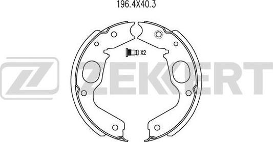 Zekkert BK-4002 - Drum Brake Shoe Set car-mod.net
