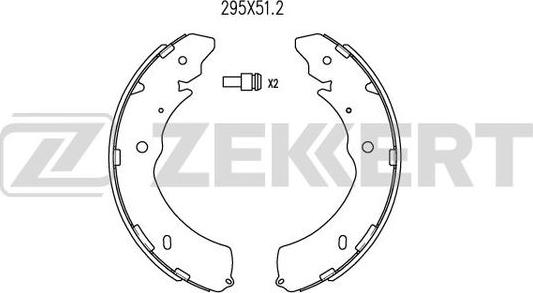Zekkert BK-4034 - Drum Brake Shoe Set car-mod.net
