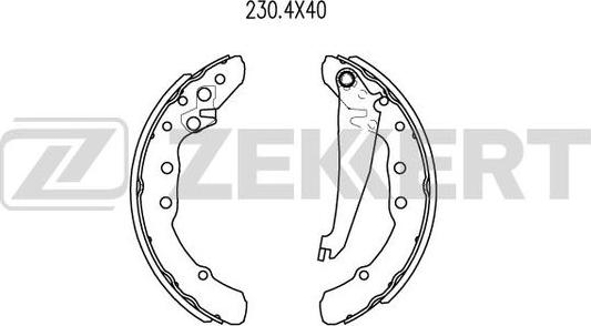Zekkert BK-4036 - Drum Brake Shoe Set car-mod.net