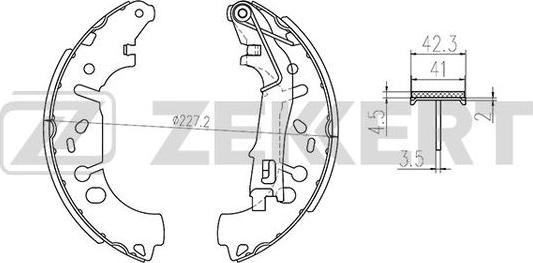 Zekkert BK-4031 - Drum Brake Shoe Set car-mod.net