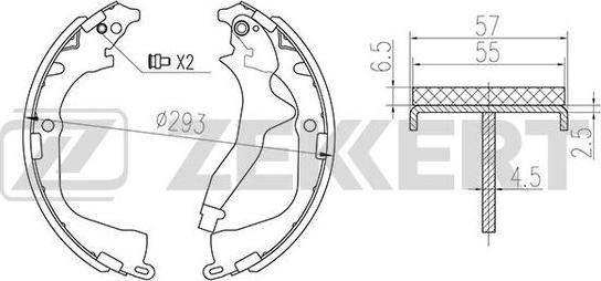 Zekkert BK-4079 - Drum Brake Shoe Set car-mod.net