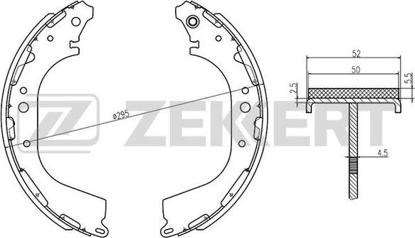 Zekkert BK-4145 - Drum Brake Shoe Set car-mod.net