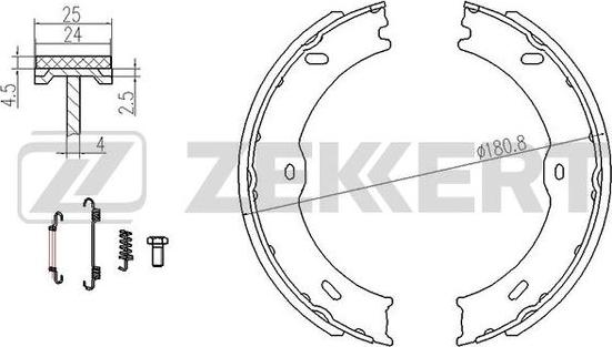 Zekkert BK-4166 - Drum Brake Shoe Set car-mod.net