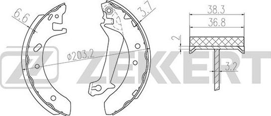 Zekkert BK-4319 - Drum Brake Shoe Set car-mod.net