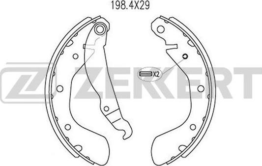 Zekkert BK-4286 - Drum Brake Shoe Set car-mod.net
