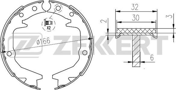 Zekkert BK-4280 - Drum Brake Shoe Set car-mod.net