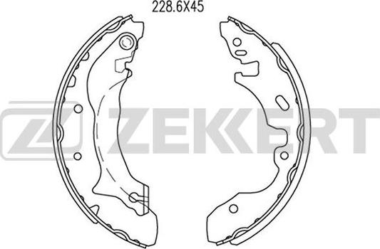 Zekkert BK-4283 - Drum Brake Shoe Set car-mod.net
