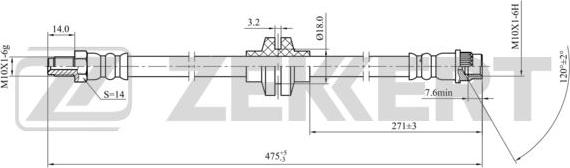 Zekkert BS-9425 - Brake Hose car-mod.net
