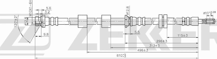Zekkert BS-9565 - Brake Hose car-mod.net