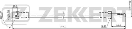 Zekkert BS-9340 - Brake Hose car-mod.net