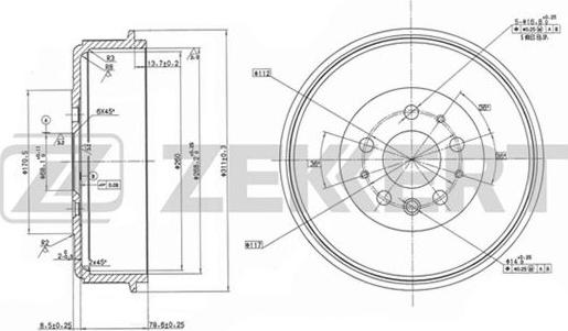 Zekkert BS-5450 - Brake Drum car-mod.net