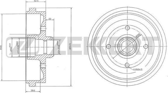 Zekkert BS-5416 - Brake Drum car-mod.net