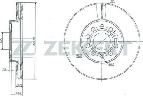 Zekkert BS-5043 - Brake Disc car-mod.net
