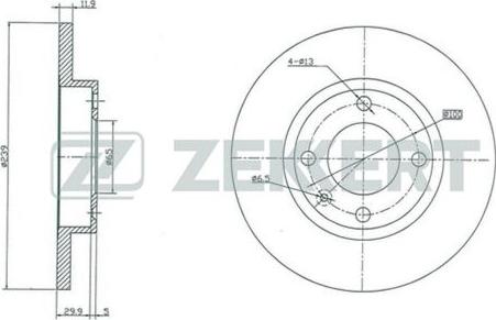 Zekkert BS-5069 - Brake Disc car-mod.net