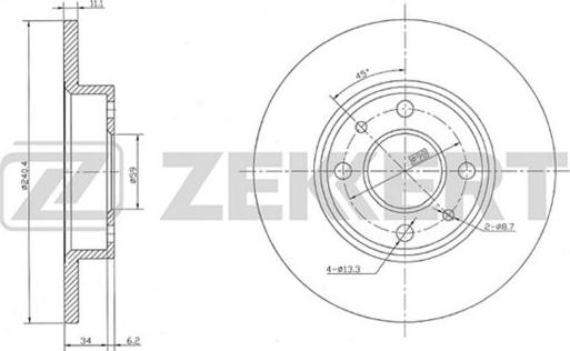 Zekkert BS-5007 - Brake Disc car-mod.net