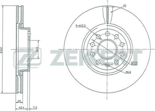 Zekkert BS-5016 - Brake Disc car-mod.net