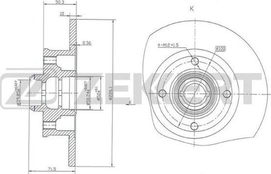 Zekkert BS-5087 - Brake Disc car-mod.net