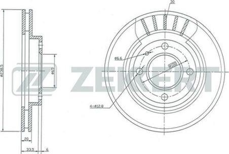 Zekkert BS-5070 - Brake Disc car-mod.net