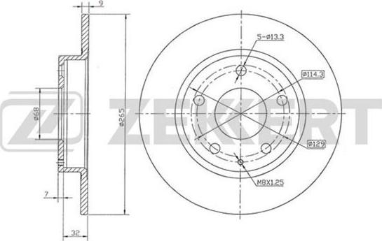 Zekkert BS-5891 - Brake Disc car-mod.net