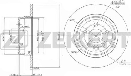 Zekkert BS-5808 - Brake Disc car-mod.net