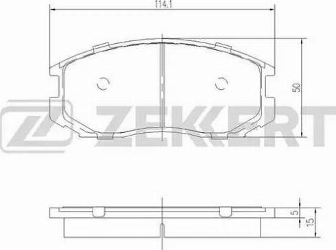 Zekkert BS-1953 - Brake Pad Set, disc brake car-mod.net