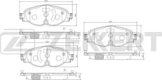 Zekkert BS-1427 - Brake Pad Set, disc brake car-mod.net
