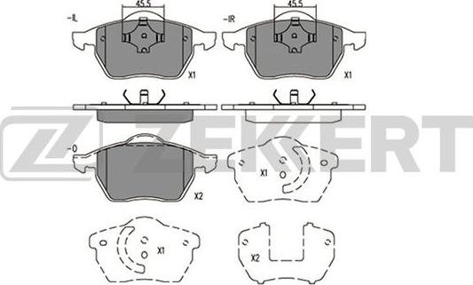 Zekkert BS-1568 - Brake Pad Set, disc brake car-mod.net